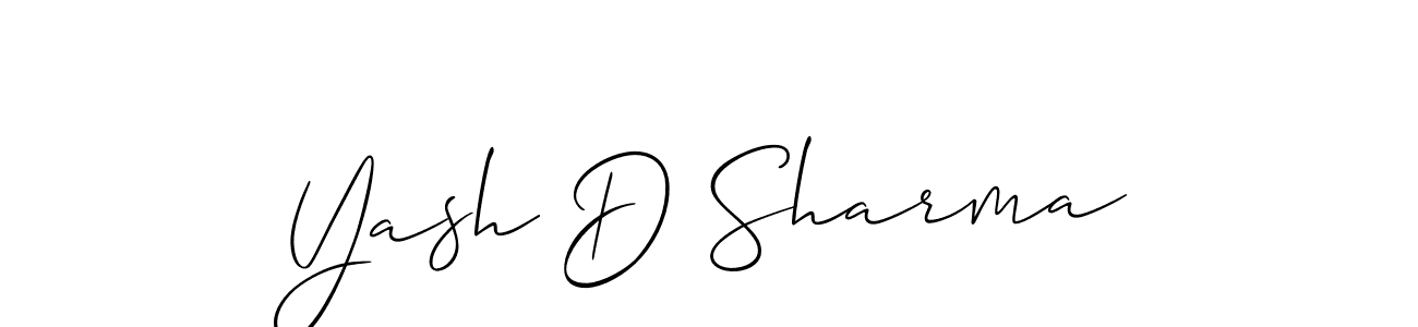Make a beautiful signature design for name Yash D Sharma. With this signature (Allison_Script) style, you can create a handwritten signature for free. Yash D Sharma signature style 2 images and pictures png