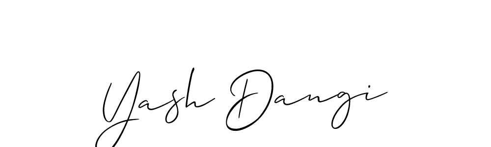 Make a beautiful signature design for name Yash Dangi. Use this online signature maker to create a handwritten signature for free. Yash Dangi signature style 2 images and pictures png