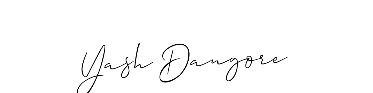 Make a short Yash Dangore signature style. Manage your documents anywhere anytime using Allison_Script. Create and add eSignatures, submit forms, share and send files easily. Yash Dangore signature style 2 images and pictures png