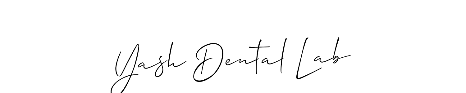 Also You can easily find your signature by using the search form. We will create Yash Dental Lab name handwritten signature images for you free of cost using Allison_Script sign style. Yash Dental Lab signature style 2 images and pictures png