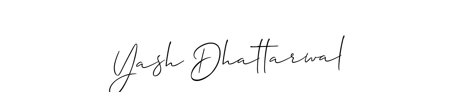 How to make Yash Dhattarwal name signature. Use Allison_Script style for creating short signs online. This is the latest handwritten sign. Yash Dhattarwal signature style 2 images and pictures png