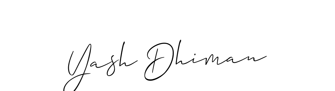 if you are searching for the best signature style for your name Yash Dhiman. so please give up your signature search. here we have designed multiple signature styles  using Allison_Script. Yash Dhiman signature style 2 images and pictures png
