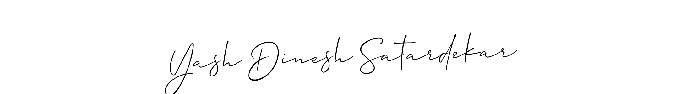 Also we have Yash Dinesh Satardekar name is the best signature style. Create professional handwritten signature collection using Allison_Script autograph style. Yash Dinesh Satardekar signature style 2 images and pictures png