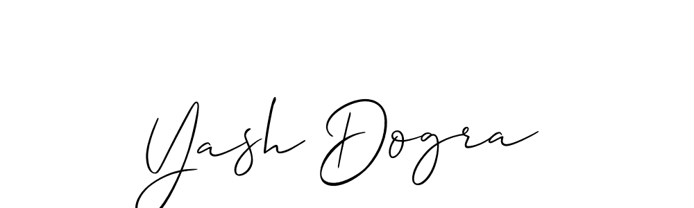 Also we have Yash Dogra name is the best signature style. Create professional handwritten signature collection using Allison_Script autograph style. Yash Dogra signature style 2 images and pictures png