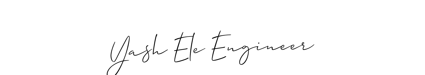 Also You can easily find your signature by using the search form. We will create Yash Ele Engineer name handwritten signature images for you free of cost using Allison_Script sign style. Yash Ele Engineer signature style 2 images and pictures png