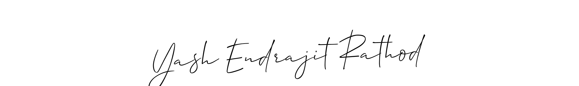 Make a beautiful signature design for name Yash Endrajit Rathod. With this signature (Allison_Script) style, you can create a handwritten signature for free. Yash Endrajit Rathod signature style 2 images and pictures png