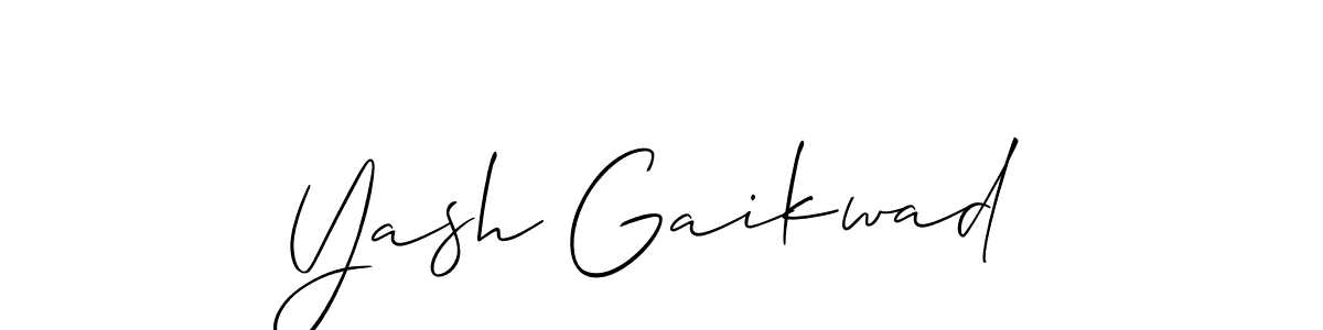 It looks lik you need a new signature style for name Yash Gaikwad. Design unique handwritten (Allison_Script) signature with our free signature maker in just a few clicks. Yash Gaikwad signature style 2 images and pictures png