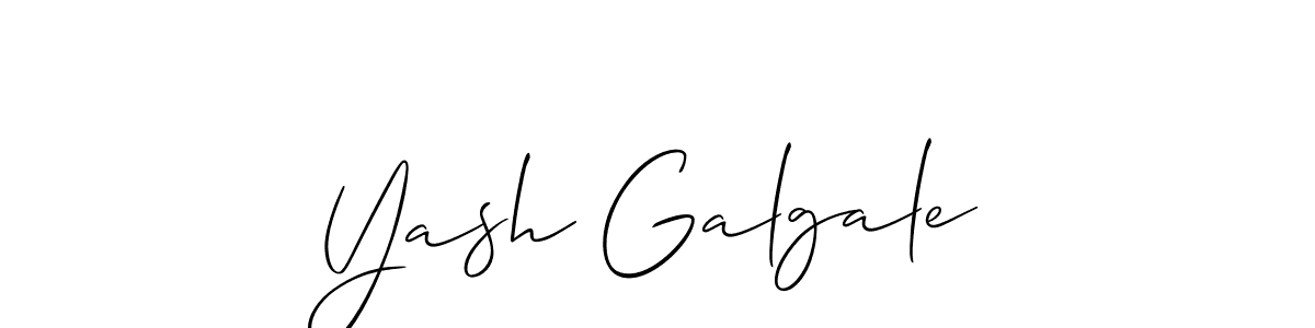Create a beautiful signature design for name Yash Galgale. With this signature (Allison_Script) fonts, you can make a handwritten signature for free. Yash Galgale signature style 2 images and pictures png
