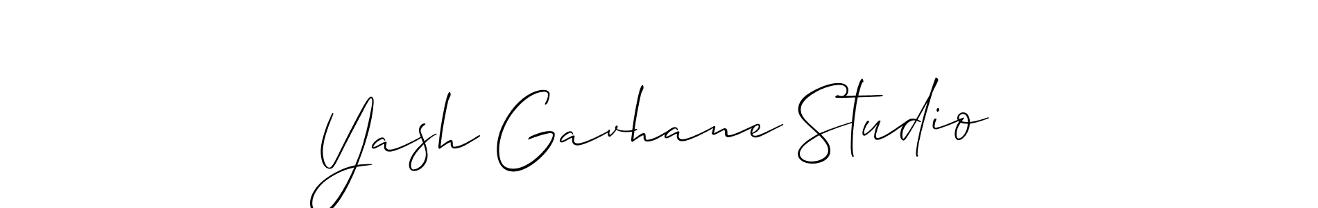 Use a signature maker to create a handwritten signature online. With this signature software, you can design (Allison_Script) your own signature for name Yash Gavhane Studio. Yash Gavhane Studio signature style 2 images and pictures png