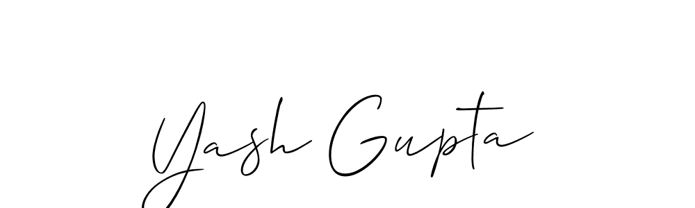 Design your own signature with our free online signature maker. With this signature software, you can create a handwritten (Allison_Script) signature for name Yash Gupta. Yash Gupta signature style 2 images and pictures png