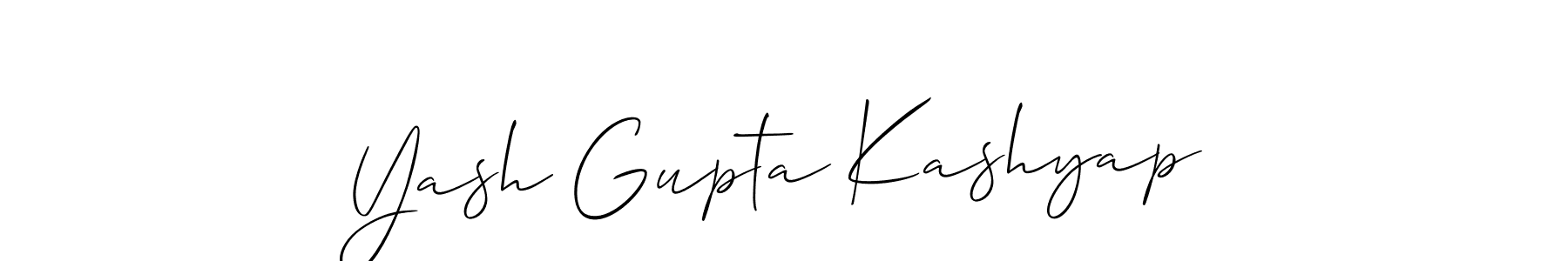 The best way (Allison_Script) to make a short signature is to pick only two or three words in your name. The name Yash Gupta Kashyap include a total of six letters. For converting this name. Yash Gupta Kashyap signature style 2 images and pictures png