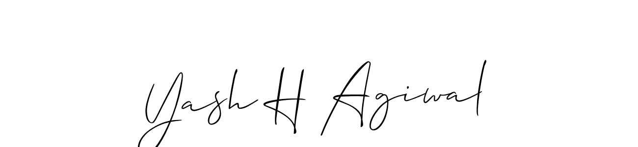 How to make Yash H Agiwal signature? Allison_Script is a professional autograph style. Create handwritten signature for Yash H Agiwal name. Yash H Agiwal signature style 2 images and pictures png