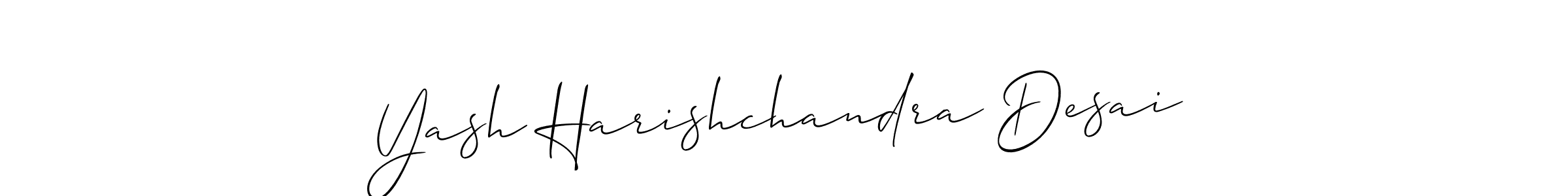 How to make Yash Harishchandra Desai signature? Allison_Script is a professional autograph style. Create handwritten signature for Yash Harishchandra Desai name. Yash Harishchandra Desai signature style 2 images and pictures png