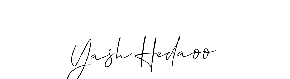 Design your own signature with our free online signature maker. With this signature software, you can create a handwritten (Allison_Script) signature for name Yash Hedaoo. Yash Hedaoo signature style 2 images and pictures png