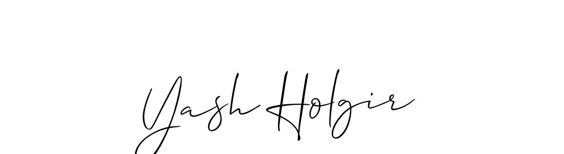 Also we have Yash Holgir name is the best signature style. Create professional handwritten signature collection using Allison_Script autograph style. Yash Holgir signature style 2 images and pictures png