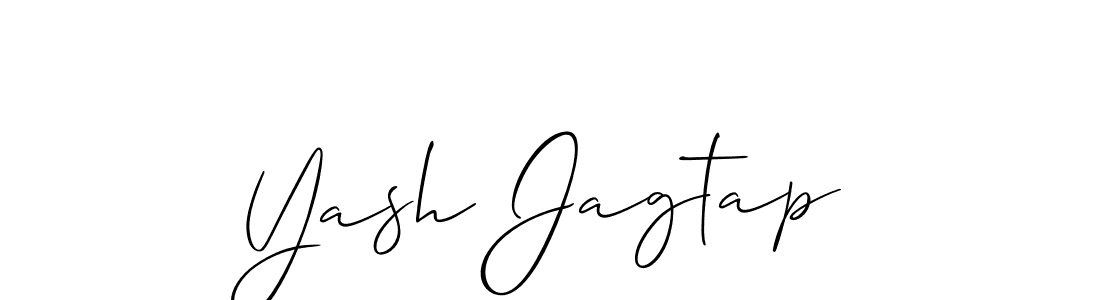 Yash Jagtap stylish signature style. Best Handwritten Sign (Allison_Script) for my name. Handwritten Signature Collection Ideas for my name Yash Jagtap. Yash Jagtap signature style 2 images and pictures png