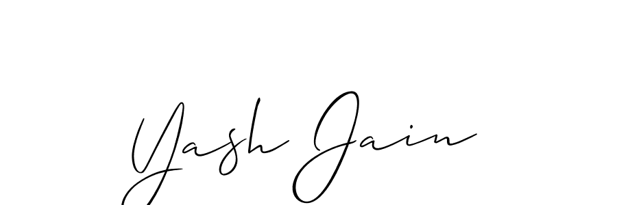 Allison_Script is a professional signature style that is perfect for those who want to add a touch of class to their signature. It is also a great choice for those who want to make their signature more unique. Get Yash Jain name to fancy signature for free. Yash Jain signature style 2 images and pictures png