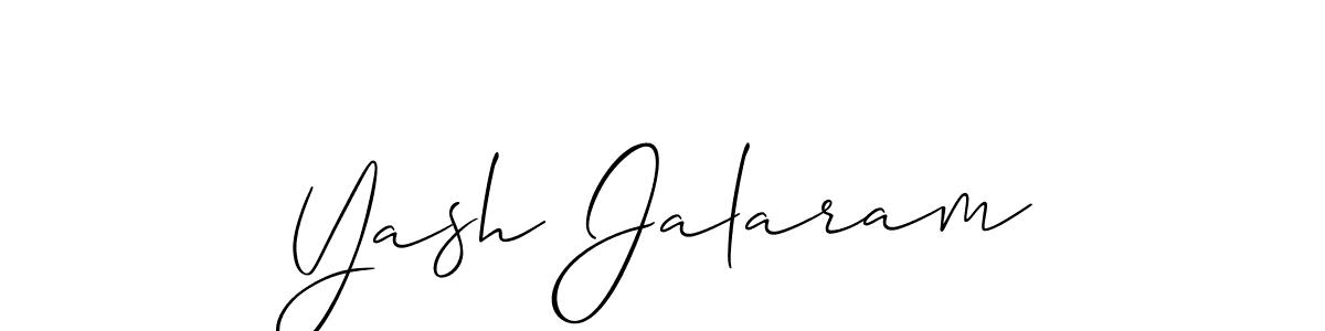 How to make Yash Jalaram name signature. Use Allison_Script style for creating short signs online. This is the latest handwritten sign. Yash Jalaram signature style 2 images and pictures png
