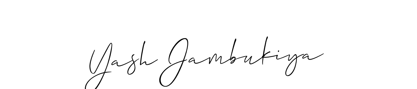 The best way (Allison_Script) to make a short signature is to pick only two or three words in your name. The name Yash Jambukiya include a total of six letters. For converting this name. Yash Jambukiya signature style 2 images and pictures png