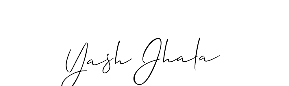 Yash Jhala stylish signature style. Best Handwritten Sign (Allison_Script) for my name. Handwritten Signature Collection Ideas for my name Yash Jhala. Yash Jhala signature style 2 images and pictures png