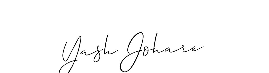 Make a short Yash Johare signature style. Manage your documents anywhere anytime using Allison_Script. Create and add eSignatures, submit forms, share and send files easily. Yash Johare signature style 2 images and pictures png