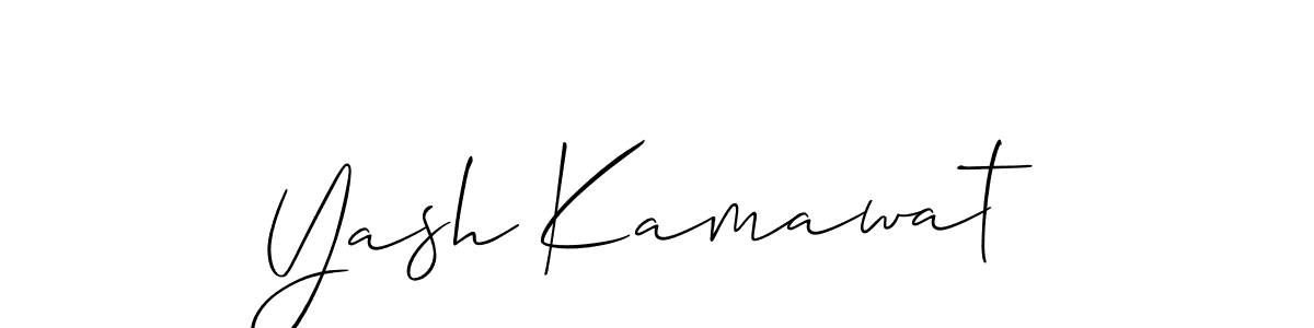 How to make Yash Kamawat name signature. Use Allison_Script style for creating short signs online. This is the latest handwritten sign. Yash Kamawat signature style 2 images and pictures png