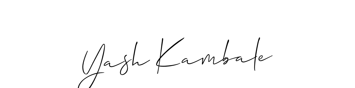 How to Draw Yash Kambale signature style? Allison_Script is a latest design signature styles for name Yash Kambale. Yash Kambale signature style 2 images and pictures png