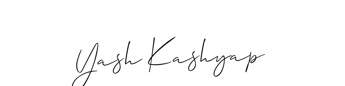 Also we have Yash Kashyap name is the best signature style. Create professional handwritten signature collection using Allison_Script autograph style. Yash Kashyap signature style 2 images and pictures png