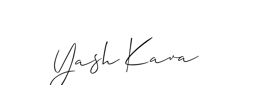 Best and Professional Signature Style for Yash Kava. Allison_Script Best Signature Style Collection. Yash Kava signature style 2 images and pictures png