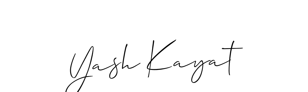 How to Draw Yash Kayat signature style? Allison_Script is a latest design signature styles for name Yash Kayat. Yash Kayat signature style 2 images and pictures png