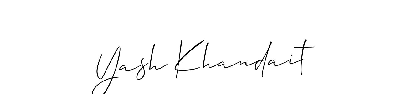 Similarly Allison_Script is the best handwritten signature design. Signature creator online .You can use it as an online autograph creator for name Yash Khandait. Yash Khandait signature style 2 images and pictures png
