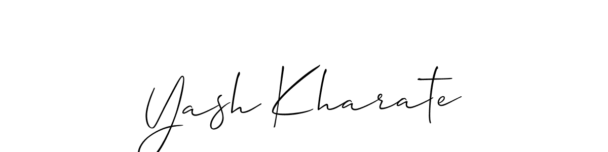 Yash Kharate stylish signature style. Best Handwritten Sign (Allison_Script) for my name. Handwritten Signature Collection Ideas for my name Yash Kharate. Yash Kharate signature style 2 images and pictures png
