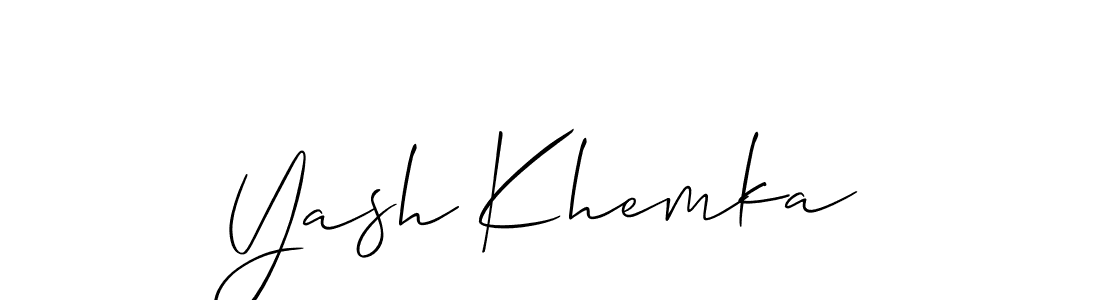 Similarly Allison_Script is the best handwritten signature design. Signature creator online .You can use it as an online autograph creator for name Yash Khemka. Yash Khemka signature style 2 images and pictures png