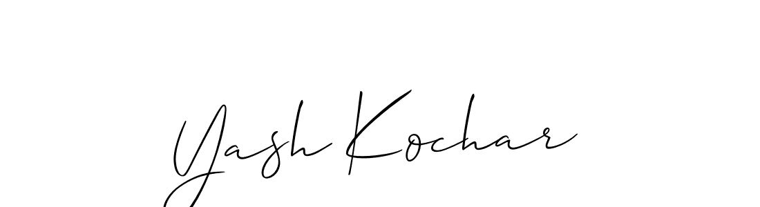 Use a signature maker to create a handwritten signature online. With this signature software, you can design (Allison_Script) your own signature for name Yash Kochar. Yash Kochar signature style 2 images and pictures png