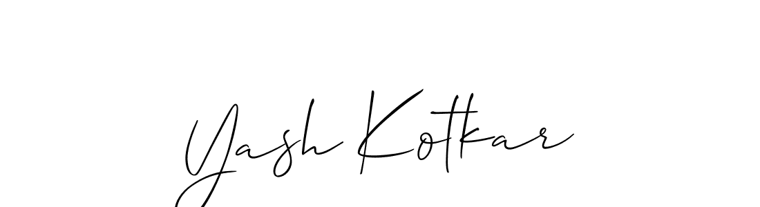 Also we have Yash Kotkar name is the best signature style. Create professional handwritten signature collection using Allison_Script autograph style. Yash Kotkar signature style 2 images and pictures png