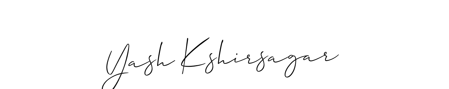 Yash Kshirsagar stylish signature style. Best Handwritten Sign (Allison_Script) for my name. Handwritten Signature Collection Ideas for my name Yash Kshirsagar. Yash Kshirsagar signature style 2 images and pictures png