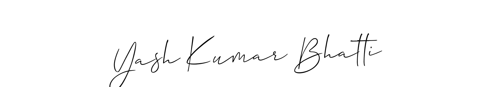 Also You can easily find your signature by using the search form. We will create Yash Kumar Bhatti name handwritten signature images for you free of cost using Allison_Script sign style. Yash Kumar Bhatti signature style 2 images and pictures png
