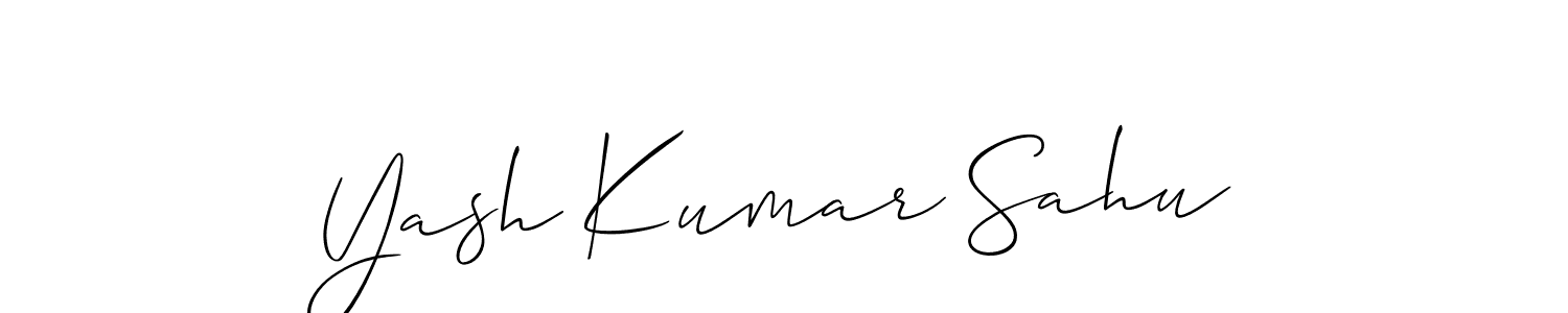 The best way (Allison_Script) to make a short signature is to pick only two or three words in your name. The name Yash Kumar Sahu include a total of six letters. For converting this name. Yash Kumar Sahu signature style 2 images and pictures png