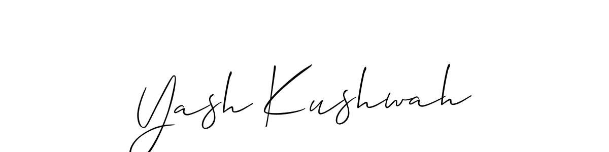 Allison_Script is a professional signature style that is perfect for those who want to add a touch of class to their signature. It is also a great choice for those who want to make their signature more unique. Get Yash Kushwah name to fancy signature for free. Yash Kushwah signature style 2 images and pictures png