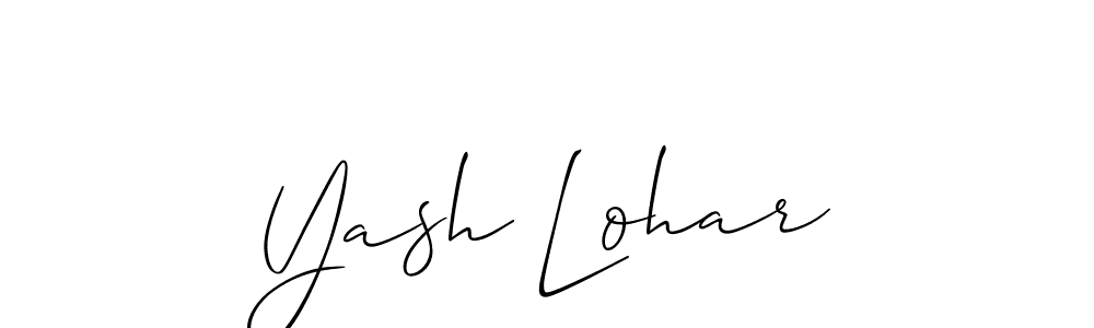 Yash Lohar stylish signature style. Best Handwritten Sign (Allison_Script) for my name. Handwritten Signature Collection Ideas for my name Yash Lohar. Yash Lohar signature style 2 images and pictures png