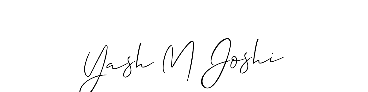 if you are searching for the best signature style for your name Yash M Joshi. so please give up your signature search. here we have designed multiple signature styles  using Allison_Script. Yash M Joshi signature style 2 images and pictures png