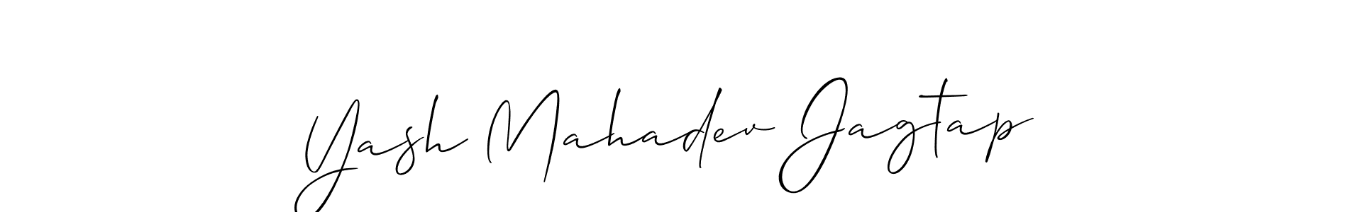 Similarly Allison_Script is the best handwritten signature design. Signature creator online .You can use it as an online autograph creator for name Yash Mahadev Jagtap. Yash Mahadev Jagtap signature style 2 images and pictures png