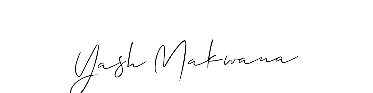 Make a beautiful signature design for name Yash Makwana. With this signature (Allison_Script) style, you can create a handwritten signature for free. Yash Makwana signature style 2 images and pictures png