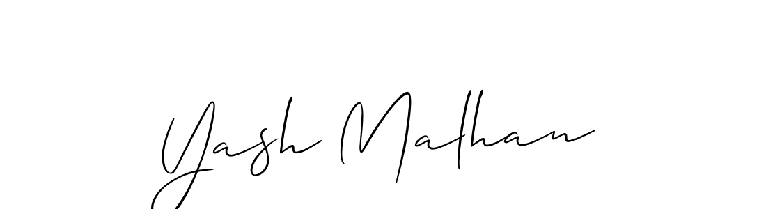 You should practise on your own different ways (Allison_Script) to write your name (Yash Malhan) in signature. don't let someone else do it for you. Yash Malhan signature style 2 images and pictures png