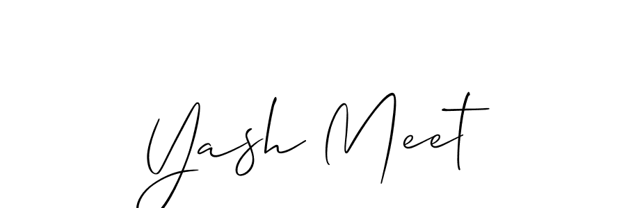 Design your own signature with our free online signature maker. With this signature software, you can create a handwritten (Allison_Script) signature for name Yash Meet. Yash Meet signature style 2 images and pictures png