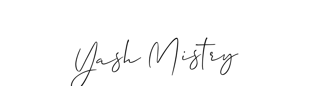 Use a signature maker to create a handwritten signature online. With this signature software, you can design (Allison_Script) your own signature for name Yash Mistry. Yash Mistry signature style 2 images and pictures png