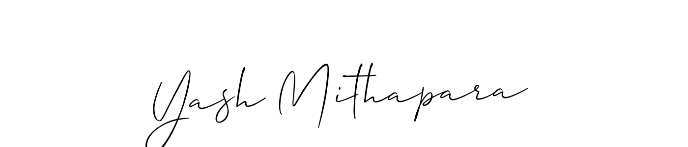 How to make Yash Mithapara signature? Allison_Script is a professional autograph style. Create handwritten signature for Yash Mithapara name. Yash Mithapara signature style 2 images and pictures png