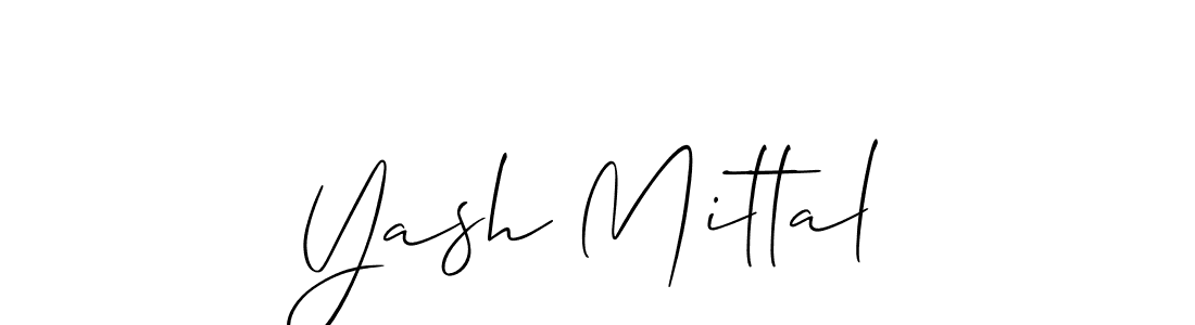 Create a beautiful signature design for name Yash Mittal. With this signature (Allison_Script) fonts, you can make a handwritten signature for free. Yash Mittal signature style 2 images and pictures png