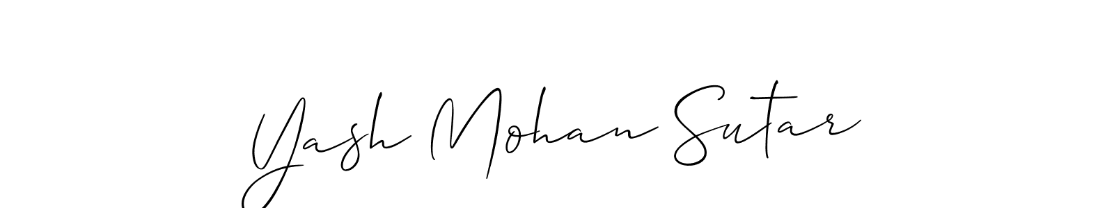 It looks lik you need a new signature style for name Yash Mohan Sutar. Design unique handwritten (Allison_Script) signature with our free signature maker in just a few clicks. Yash Mohan Sutar signature style 2 images and pictures png