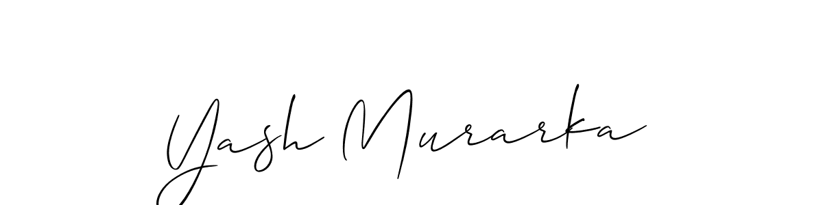 How to make Yash Murarka signature? Allison_Script is a professional autograph style. Create handwritten signature for Yash Murarka name. Yash Murarka signature style 2 images and pictures png